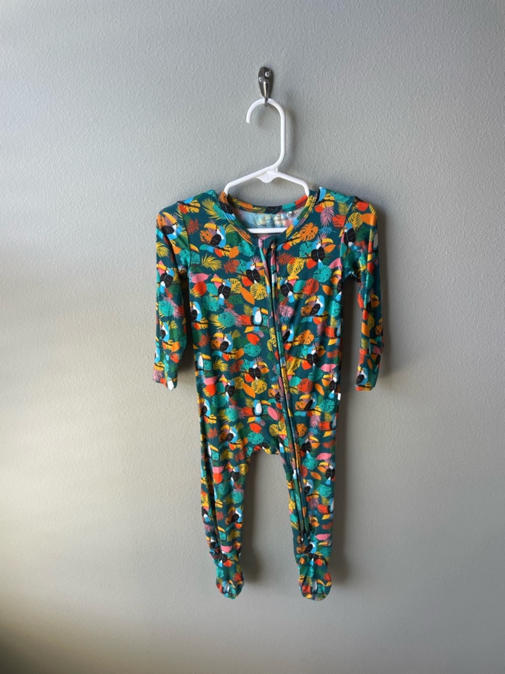 Posh Peanut // Rio Colorful Bird bamboo Pajamas Gender Neutral